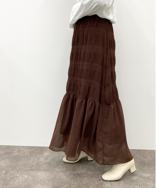 apres jour mignon(アプレジュールミニョン)の「マジョリカプリーツスカート【ZOZOTOWN限定アイテム】(スカート・レディース・グレー/ブラック/ダークブラウン・X-LARGE/フリー)」の16枚目の写真