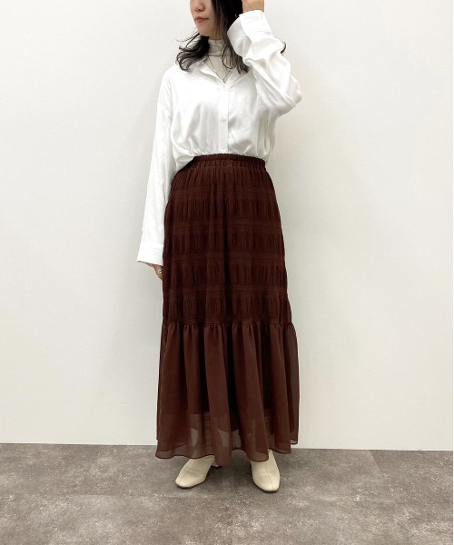 apres jour mignon(アプレジュールミニョン)の「マジョリカプリーツスカート【ZOZOTOWN限定アイテム】(スカート・レディース・グレー/ブラック/ダークブラウン・X-LARGE/フリー)」の17枚目の写真