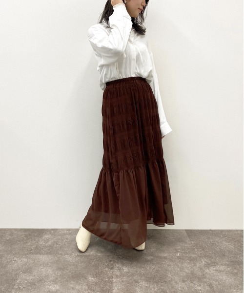 apres jour mignon(アプレジュールミニョン)の「マジョリカプリーツスカート【ZOZOTOWN限定アイテム】(スカート・レディース・グレー/ブラック/ダークブラウン・X-LARGE/フリー)」の18枚目の写真