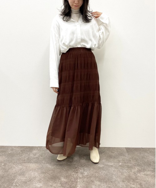 apres jour mignon(アプレジュールミニョン)の「マジョリカプリーツスカート【ZOZOTOWN限定アイテム】(スカート・レディース・グレー/ブラック/ダークブラウン・X-LARGE/フリー)」の19枚目の写真