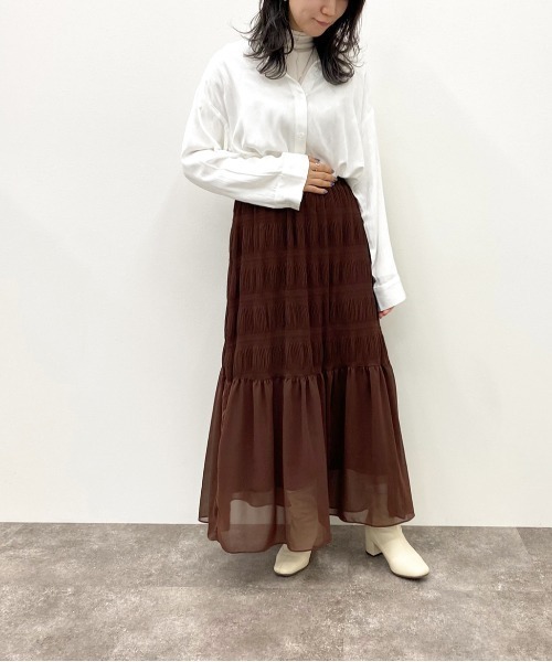 apres jour mignon(アプレジュールミニョン)の「マジョリカプリーツスカート【ZOZOTOWN限定アイテム】(スカート・レディース・グレー/ブラック/ダークブラウン・X-LARGE/フリー)」の20枚目の写真