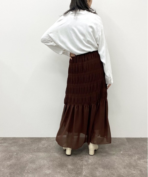 apres jour mignon(アプレジュールミニョン)の「マジョリカプリーツスカート【ZOZOTOWN限定アイテム】(スカート・レディース・グレー/ブラック/ダークブラウン・X-LARGE/フリー)」の21枚目の写真