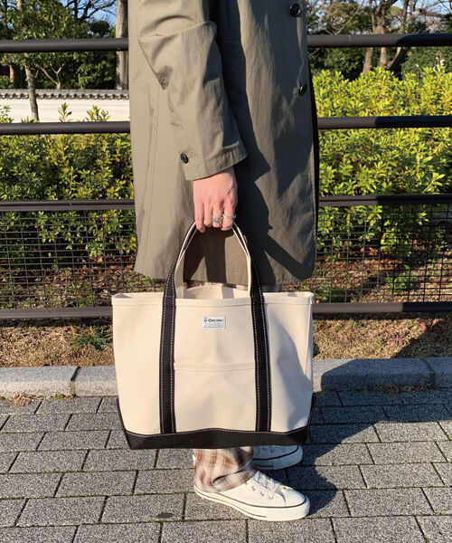 ORCIVAL（オーシバル）の「【ORCIVAL/オーシバル】キャンバストート（トートバッグ・メンズ・ライトグレー/ベージュ/ブラック/ホワイト・FREE）」の14枚目の写真