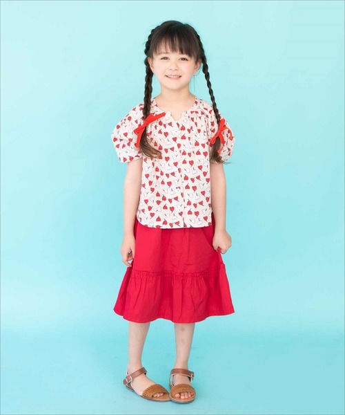 RAGMART（ラグマート）の「ギャザーブラウス（シャツ/ブラウス・キッズ・レッド/イエロー/ベージュ・95cm/90cm/80ｃｍ）」の8枚目の写真