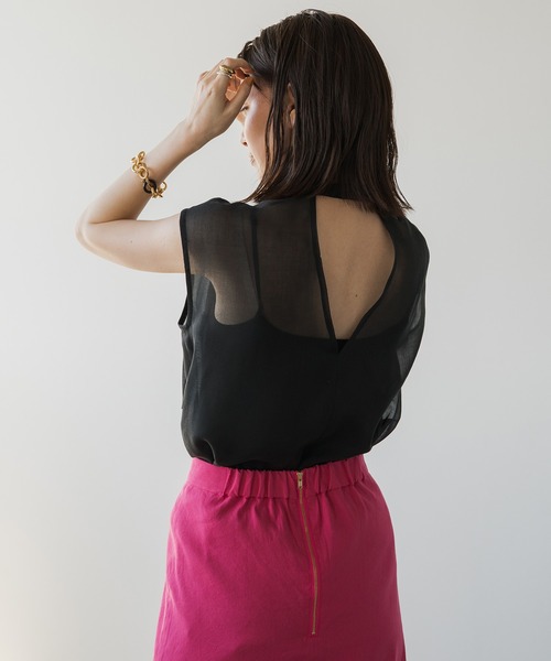 LOUNGEDRESS(ラウンジドレス)の「シアーフレンチブラウス(シャツ/ブラウス・レディース・ブラック/イエロー・FREE)」の20枚目の写真