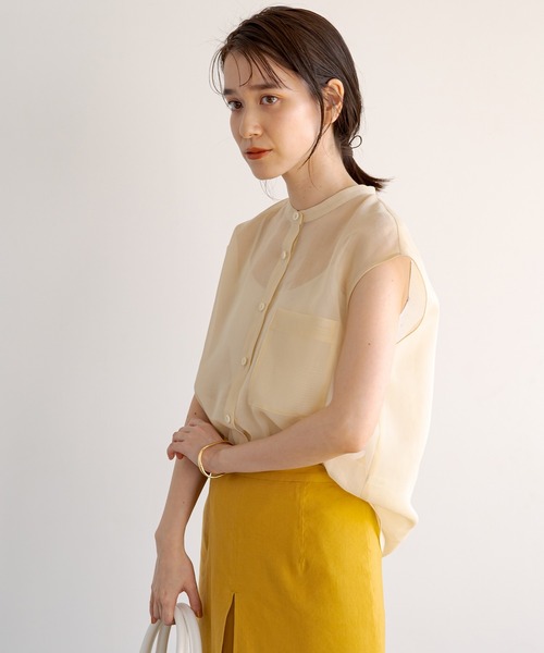 LOUNGEDRESS(ラウンジドレス)の「シアーフレンチブラウス(シャツ/ブラウス・レディース・ブラック/イエロー・FREE)」の18枚目の写真