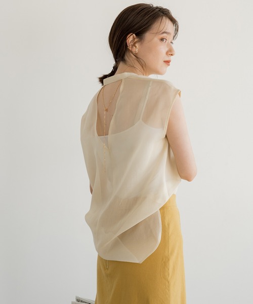 LOUNGEDRESS(ラウンジドレス)の「シアーフレンチブラウス(シャツ/ブラウス・レディース・ブラック/イエロー・FREE)」の22枚目の写真