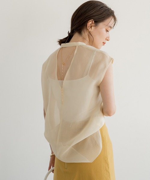 LOUNGEDRESS(ラウンジドレス)の「シアーフレンチブラウス(シャツ/ブラウス・レディース・ブラック/イエロー・FREE)」の14枚目の写真