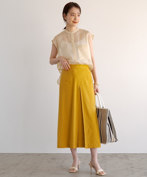 LOUNGEDRESS(ラウンジドレス)の「シアーフレンチブラウス(シャツ/ブラウス・レディース・ブラック/イエロー・FREE)」の6枚目の写真