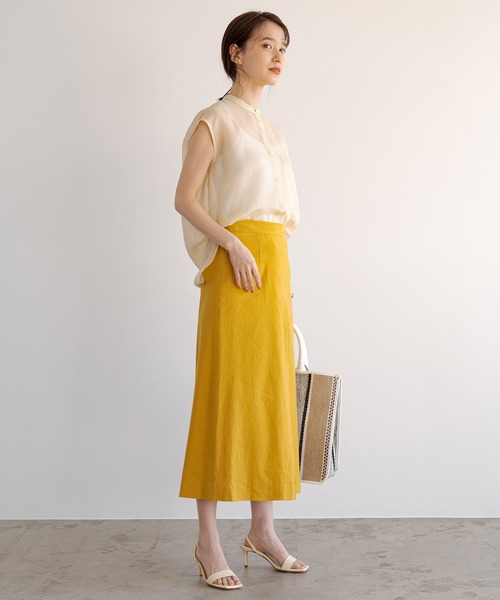 LOUNGEDRESS(ラウンジドレス)の「シアーフレンチブラウス(シャツ/ブラウス・レディース・ブラック/イエロー・FREE)」の10枚目の写真