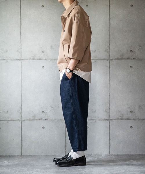 anown(アノン)の「ワイドクロップドデニムパンツ【ファッションインフルエンサー しゅんたろー×anown 限定コラボ】(デニムパンツ・メンズ・ライトブルー/ブルー・M/L)」の9枚目の写真