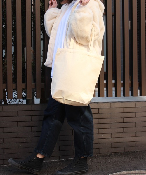 United Athle（ユナイテッドアスレ）の「【UNITED ATHLE】ユナイテッドアスレ ヘビーコットンキャンバストートバッグ Mサイズ 1460（トートバッグ・レディース・ブラック/ベージュ系1/ナチュラル/ネイビー/ベージュ系3/ベージュ系2/ライトグレー/ベージュ系4/レッド・M）」の18枚目の写真