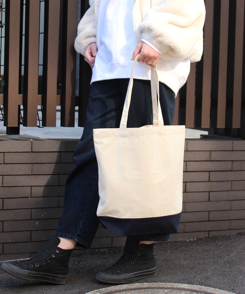 United Athle（ユナイテッドアスレ）の「【UNITED ATHLE】ユナイテッドアスレ ヘビーコットンキャンバストートバッグ Mサイズ 1460（トートバッグ・レディース・ブラック/ベージュ系1/ナチュラル/ネイビー/ベージュ系3/ベージュ系2/ライトグレー/ベージュ系4/レッド・M）」の10枚目の写真