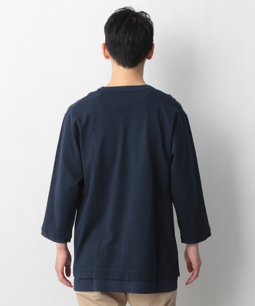 セール】フェイクレイヤードTee7分袖/925828(Tシャツ/カットソー セール】フェイクレイヤードTee7分袖/925828(Tシャツ/カットソー