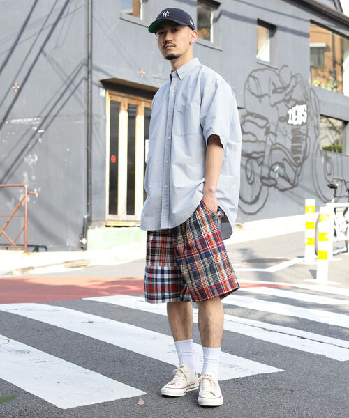 BEAMS（ビームス）の「BEAMS / 5分袖 イージー ボタンダウンシャツ（シャツ/ブラウス・メンズ・ブルー系その他4/その他/ホワイト・MEDIUM/X-LARGE/SMALL/LARGE）」の8枚目の写真