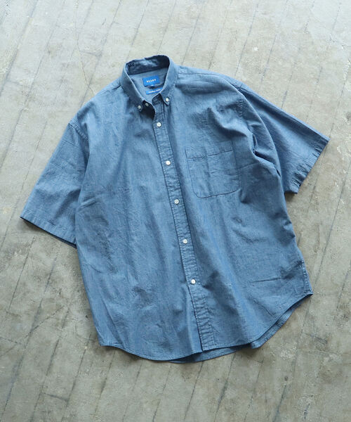 BEAMS（ビームス）の「BEAMS / 5分袖 イージー ボタンダウンシャツ（シャツ/ブラウス・メンズ・ブルー系その他4/その他/ホワイト・MEDIUM/X-LARGE/SMALL/LARGE）」の10枚目の写真