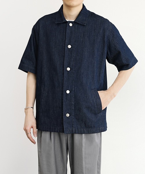 y/m(イム)の「デニムシャツジャケット(シャツ/ブラウス・メンズ・ブルー・MEDIUM/LARGE)」の10枚目の写真