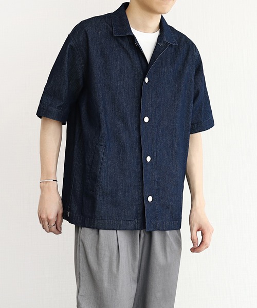 y/m(イム)の「デニムシャツジャケット(シャツ/ブラウス・メンズ・ブルー・MEDIUM/LARGE)」の13枚目の写真