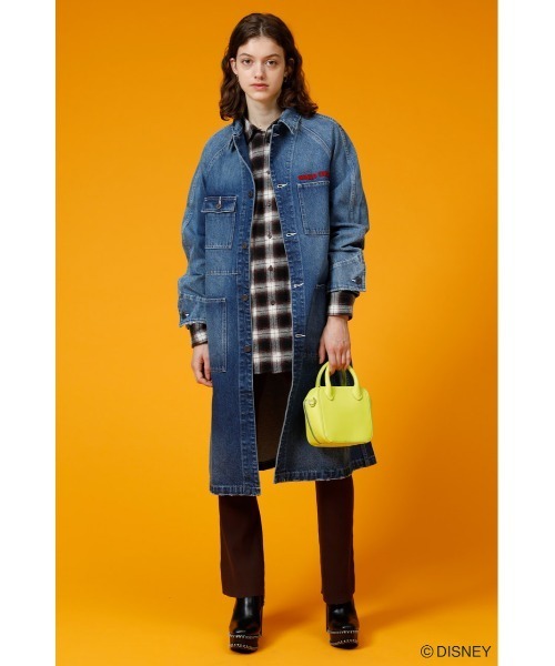 Disney MOUSSY デニムコート　ジャケット　ワンピース　Aライン Disney MOUSSY デニムコート ジャケット ワンピース Aライン