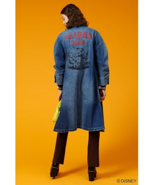 Disney MOUSSY デニムコートジャケットワンピースAライン