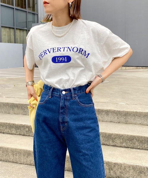 WHO'S WHO gallery（フーズフーギャラリー）の「PTN1994 TEE（Tシャツ/カットソー・レディース・ブルー/レモンイエロー/グリーン/オートミール/チャコールグレー・FREE）」の7枚目の写真