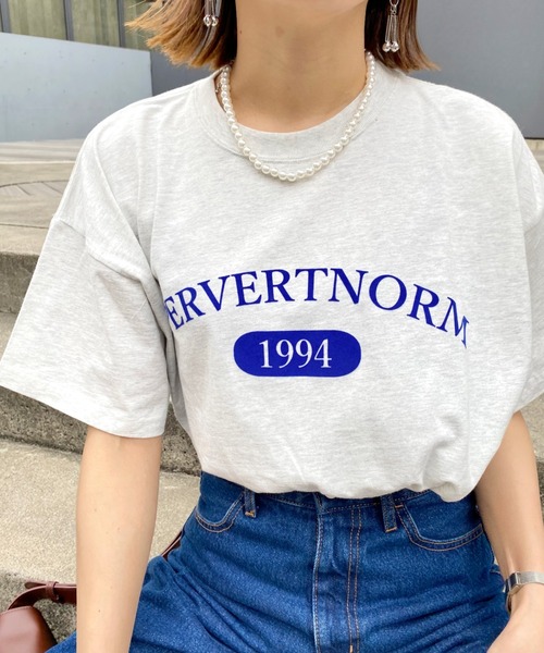 WHO'S WHO gallery（フーズフーギャラリー）の「PTN1994 TEE（Tシャツ/カットソー・レディース・ブルー/レモンイエロー/グリーン/オートミール/チャコールグレー・FREE）」の9枚目の写真