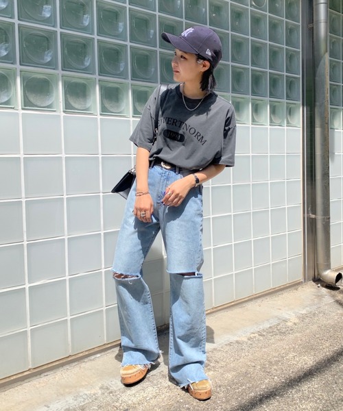 WHO'S WHO gallery（フーズフーギャラリー）の「PTN1994 TEE（Tシャツ/カットソー・レディース・ブルー/レモンイエロー/グリーン/オートミール/チャコールグレー・FREE）」の17枚目の写真