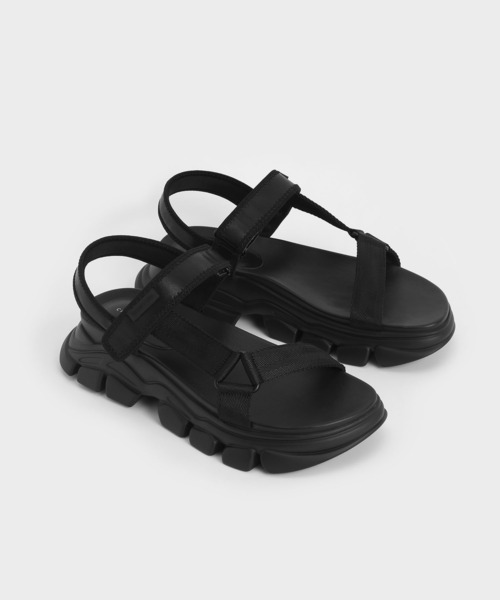 CHARLES & KEITH（チャールズ & キース）の「グログラン スポーツサンダル / Grosgrain Sports Sandals（サンダル・レディース・ホワイト/ブラック/グリーン系その他・22.5cm/25cm/25.5cm/23.5cm/23cm/24.5cm）」の12枚目の写真