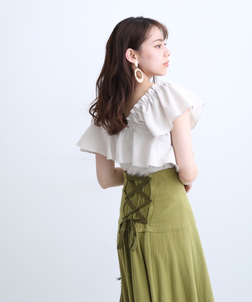 Mystrada（マイストラーダ）の「アシメフリルブラウス（シャツ 