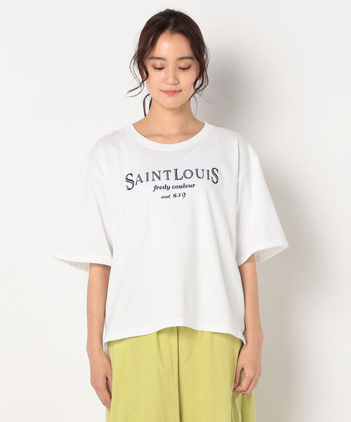 fredy repit（フレディレピ）の「フロッキーロゴオーバーサイズTシャツ（Tシャツ/カットソー・レディース・ホワイト系その他4/ブラック系その他3/ブラック系その他4・38）」の5枚目の写真