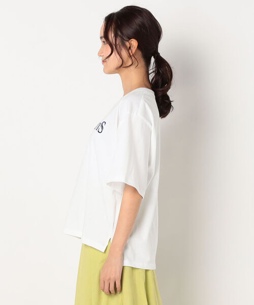 fredy repit（フレディレピ）の「フロッキーロゴオーバーサイズTシャツ（Tシャツ/カットソー・レディース・ホワイト系その他4/ブラック系その他3/ブラック系その他4・38）」の4枚目の写真