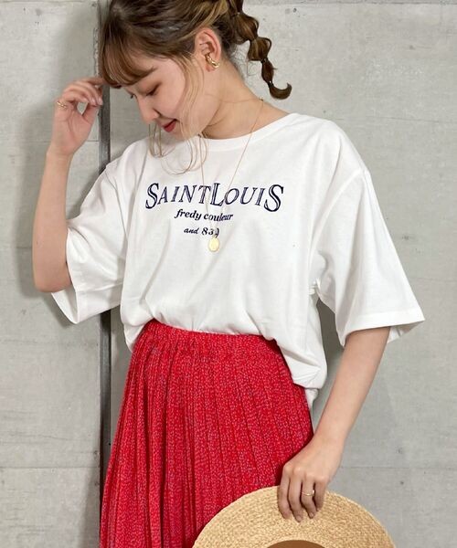 fredy repit（フレディレピ）の「フロッキーロゴオーバーサイズTシャツ（Tシャツ/カットソー・レディース・ホワイト系その他4/ブラック系その他3/ブラック系その他4・38）」の22枚目の写真