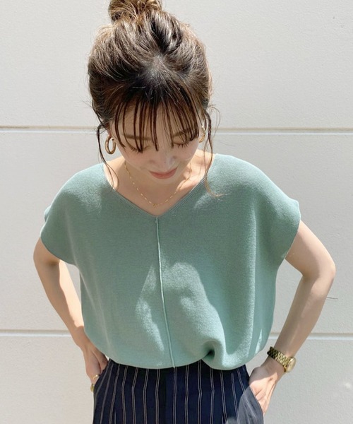 Simplicite（サンプリシテ）の「アウトリンキングガータープルオーバー◆（ニット/セーター・レディース・ブラック/ブラウン/グリーン・FREE）」の3枚目の写真