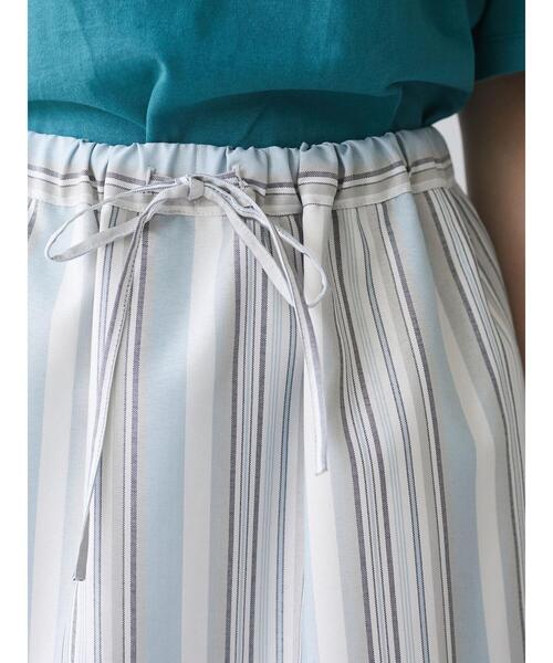 Green　Parks（グリーンパークス）の「ストライプ切替ロングスカート＊（スカート・レディース・サックスブルー/ライトベージュ・FREE）」の19枚目の写真