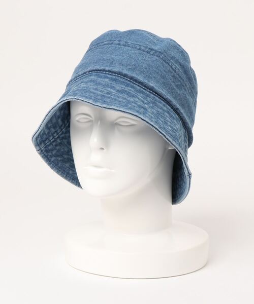 ammy.（エイミードット）の「【 ammy. / エイミードット 】 デニム ライン ディープ バケット ハット（ハット・レディース・ブラック/ライトインディゴブルー/ダークインディゴブルー・FREE）」の5枚目の写真