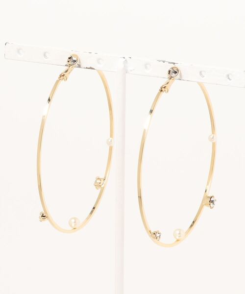 Phoebe（フィービィー）の「スプラッシュビックフープピアス（ピアス（両耳用）・レディース・ホワイト/クリア・FREE）」の9枚目の写真