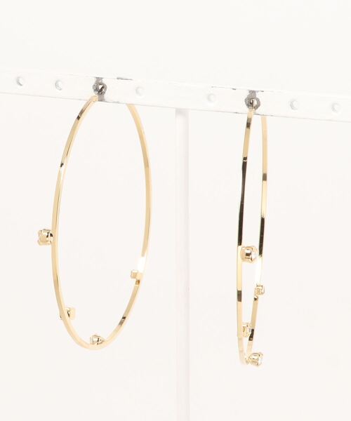 Phoebe（フィービィー）の「スプラッシュビックフープピアス（ピアス（両耳用）・レディース・ホワイト/クリア・FREE）」の7枚目の写真