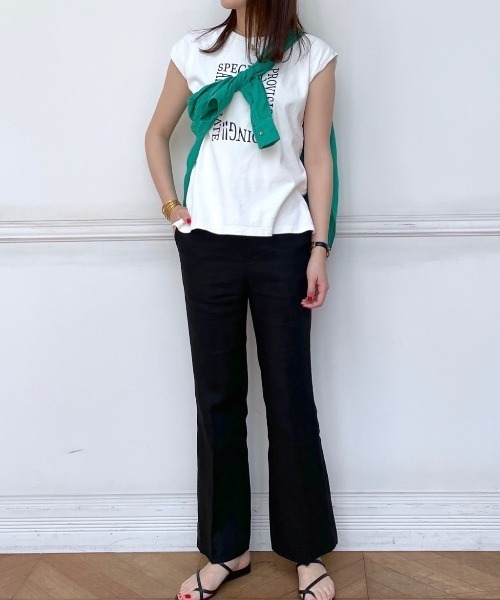 LOUNGEDRESS（ラウンジドレス）の「【+81BRANCA/ハチイチブランカ】Pigment logo Tシャツ（Tシャツ/カットソー・レディース・チャコールグレー/ホワイト・FREE）」の22枚目の写真