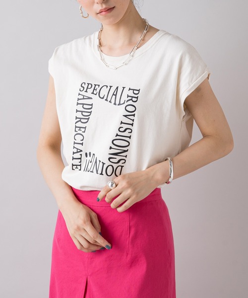 LOUNGEDRESS（ラウンジドレス）の「【+81BRANCA/ハチイチブランカ】Pigment logo Tシャツ（Tシャツ/カットソー・レディース・チャコールグレー/ホワイト・FREE）」の18枚目の写真