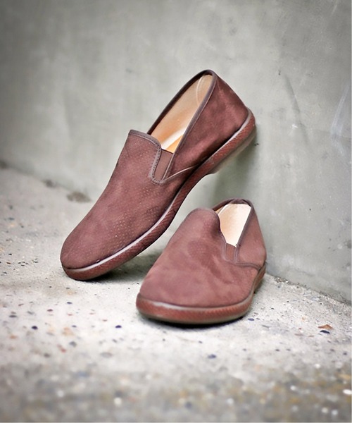 HERISSON（エリソン）の「◆【HERISSON / エリソン】 ネオスエードメッシュスリッポン（スリッポン・メンズ・ブラック/ブラウン・25cm/26cm/27cm/28cm）」の2枚目の写真