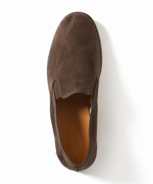 HERISSON（エリソン）の「◆【HERISSON / エリソン】 ネオスエードメッシュスリッポン（スリッポン・メンズ・ブラック/ブラウン・25cm/26cm/27cm/28cm）」の13枚目の写真