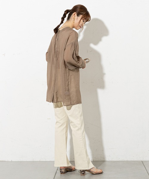 prose verse（プロズヴェール）の「コットンPUセンタースリットパンツ（その他パンツ・レディース・アイボリー/サックスブルー/ブラック・ﾌﾘ-）」の4枚目の写真