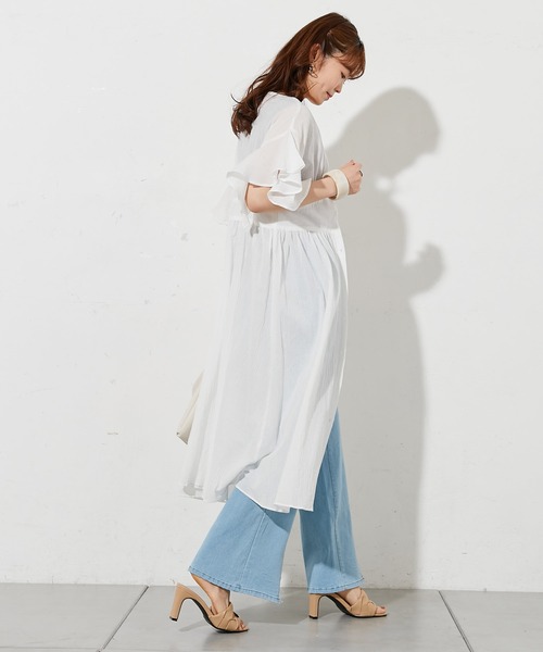 prose verse（プロズヴェール）の「コットンPUセンタースリットパンツ（その他パンツ・レディース・アイボリー/サックスブルー/ブラック・ﾌﾘ-）」の20枚目の写真