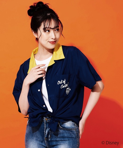 Disney(ディズニー)の「【DISNEY/ディズニー】バックプリントオープンカラーシャツ(シャツ/ブラウス・メンズ・ホワイト/ホワイト系その他/ライトベージュ/ネイビー・SMALL/MEDIUM/LARGE/X-LARGE)」の16枚目の写真