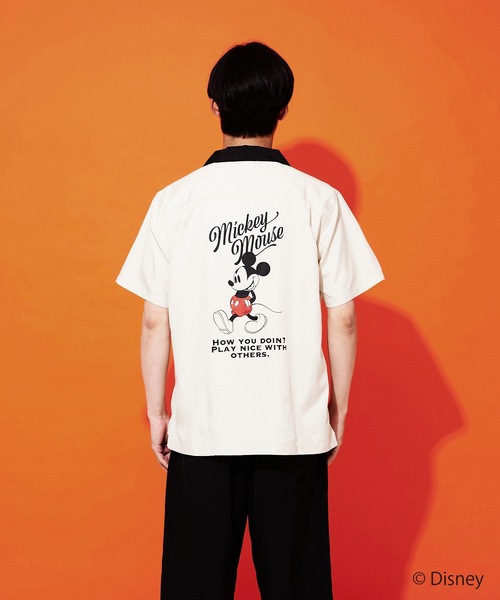 Disney(ディズニー)の「【DISNEY/ディズニー】バックプリントオープンカラーシャツ(シャツ/ブラウス・メンズ・ホワイト/ホワイト系その他/ライトベージュ/ネイビー・SMALL/MEDIUM/LARGE/X-LARGE)」の14枚目の写真