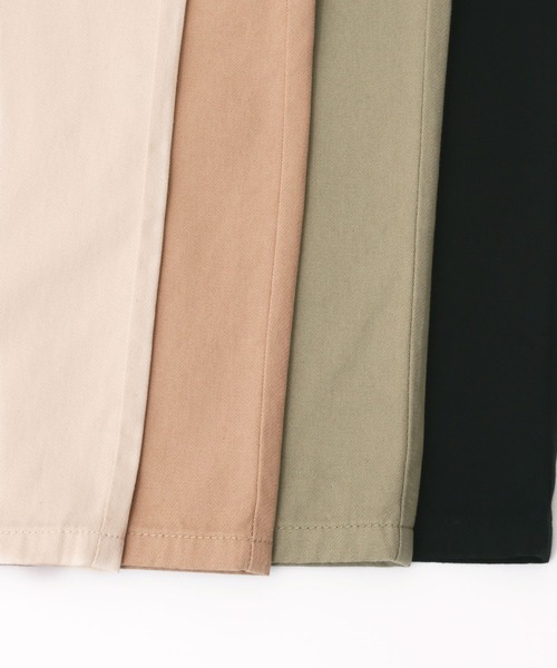 andme（アンドミー）の「コットンツイルギャザーウエストストレートパンツ（チノパンツ・レディース・アイボリー/ブラック/サンドベージュ/ライトカーキ・S/M/L）」の14枚目の写真