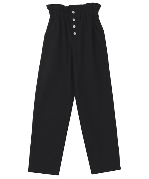 andme（アンドミー）の「コットンツイルギャザーウエストストレートパンツ（チノパンツ・レディース・アイボリー/ブラック/サンドベージュ/ライトカーキ・S/M/L）」の6枚目の写真