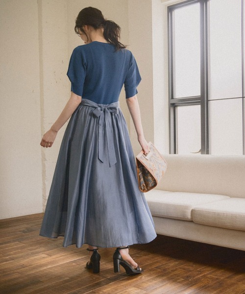 Andemiu（アンデミュウ）の「【WEB限定】エアリードッキングワンピース954588（ワンピース・レディース・カーキ/ブルー/パープル・FREE）」の18枚目の写真