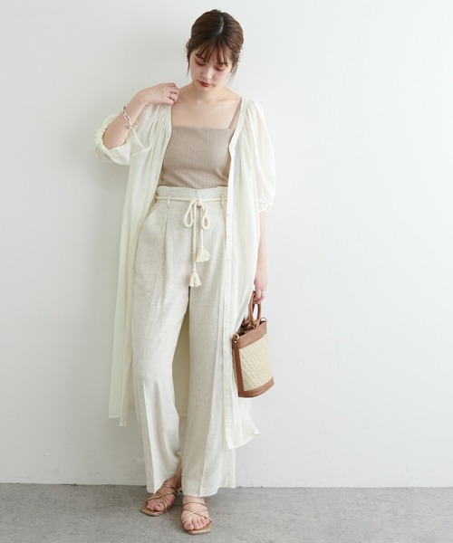 natural couture（ナチュラルクチュール）の「【WEB限定】ねじり袖２WAYシャツワンピース（ワンピース・レディース・ブラック/ピンク/カーキ/ブルー/アイボリー・FREE）」の8枚目の写真