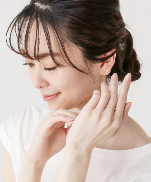 COCOSHNIK（ココシュニック）の「K18ミル×縦溝 リング（リング・レディース・ホワイト系その他7・10号/12号/14号）」の5枚目の写真